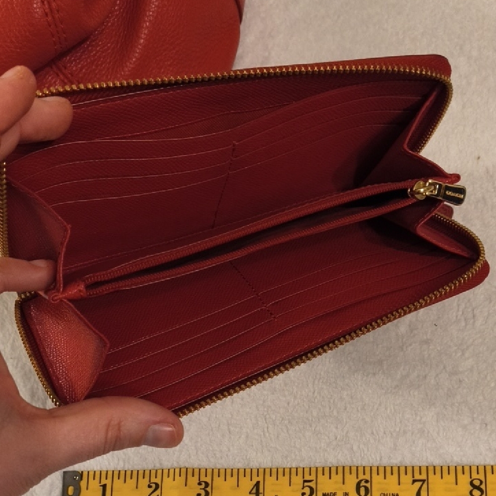 Coach Cherry Red Leather Satchel - Picture 12 of 16